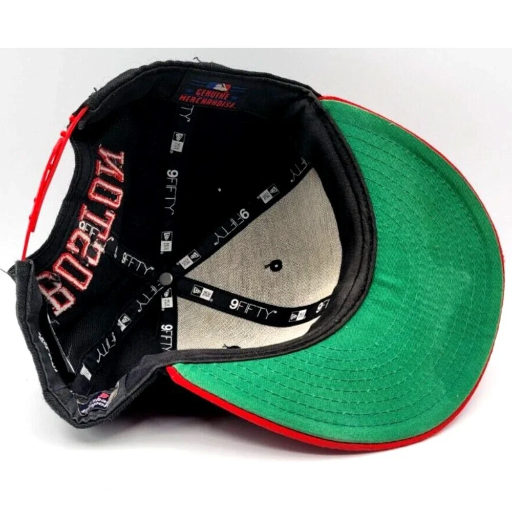 BOSTON RED SOX HAT CAP SNAP BACK NEW ERA 9FIFTY BLACK MLB‎ BASEBALL MEN ONE SIZE